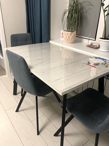 Стол раскладной Колон Лофт 120 32 мм дуб галифакс табако / черный матовый фото покупателя 54