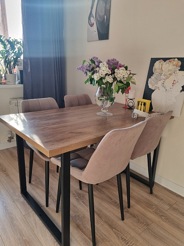 Стул на металлокаркасе Челси бирюзовый / черный фото покупателя 2