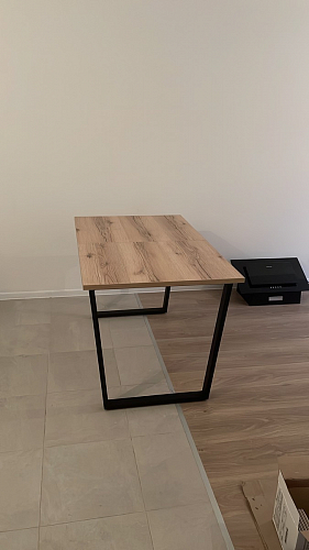 Стол раскладной Лота Лофт 120 25 мм юта / черный матовый фото покупателя 246