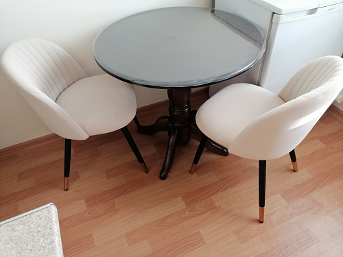 Стул на металлокаркасе Gabi 1 light purple / black / gold фото покупателя 111