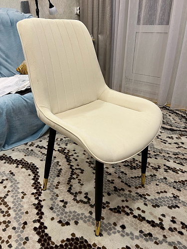 Стул на металлокаркасе Seda 1 latte / black / gold фото покупателя 47