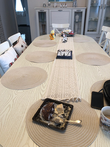 Деревянный стол Кантри 120 овальный орех / коричневая патина фото покупателя 1