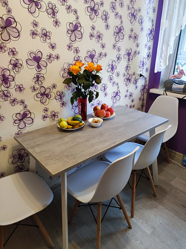 Стол Тринити Лофт 120 32 мм дуб галифакс табако / черный матовый фото покупателя 652