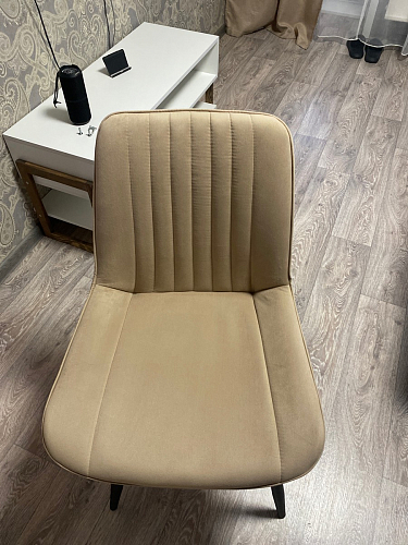 Стул на металлокаркасе Седа К латте / черный фото покупателя 185