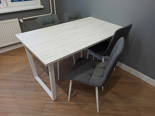 Деревянный стол Лота Лофт 140х80 дуб крафт табачный / черный матовый фото покупателя 875