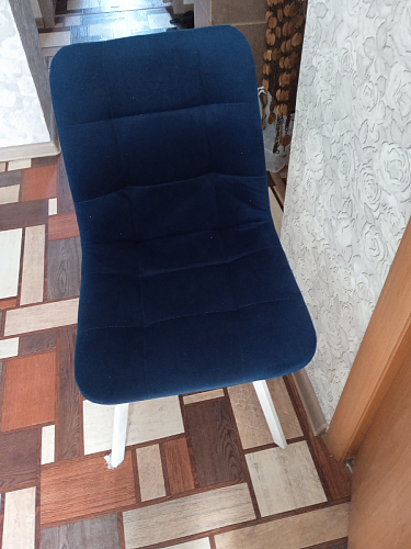 Стул на металлокаркасе Чилли черный / голубой фото покупателя 1260