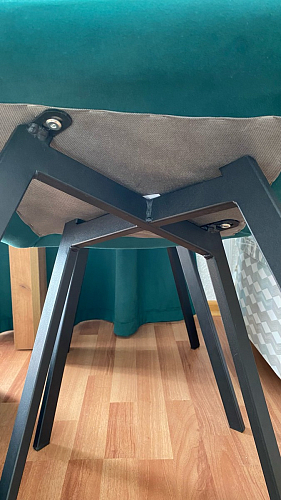 Стул на металлокаркасе Чилли зеленый / черный фото покупателя 1489