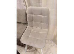 Стул на металлокаркасе Чилли синяя ткань / белый фото покупателя 293