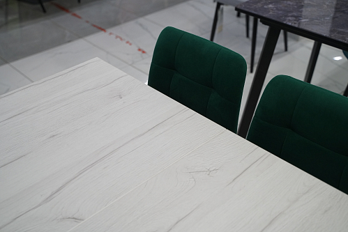 Деревянный стол Лота Лофт 120х75 белый матовый / дуб крафт золотой из шоурума 2