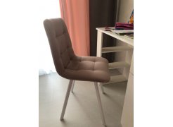 Стул на металлокаркасе Чилли горчичный / белый фото покупателя 70