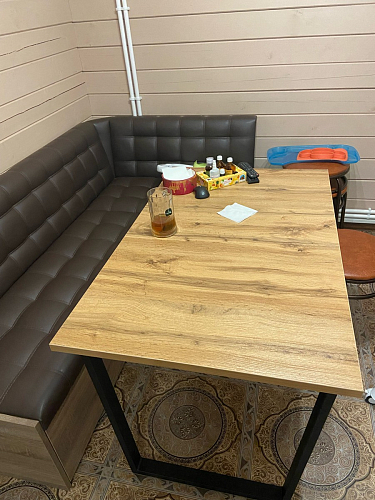 Стол Лота Лофт 140 25 мм черный матовый / бетон фото покупателя 89