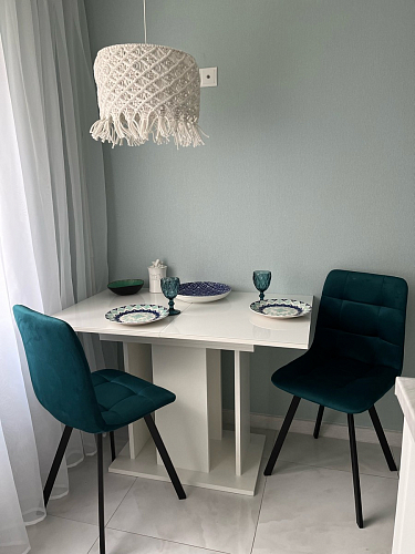 Комплект из "Стул на металлокаркасе Чилли розовый / черный каркас" 2 шт. фото покупателя 405