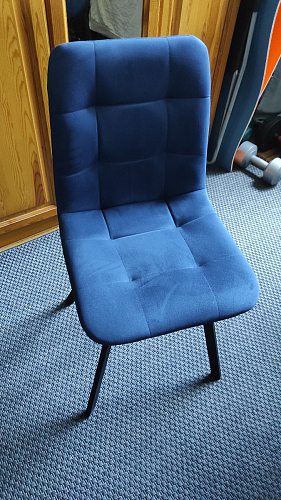 Стул на металлокаркасе Чилли К темно-серый (velutto 32) / черный фото покупателя 424