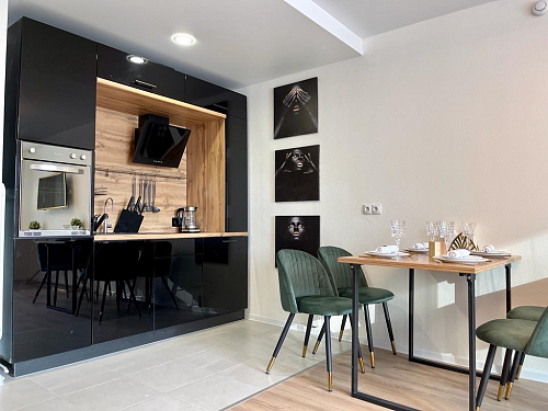 Стул на металлокаркасе Gabi 1 light blue / black / gold фото покупателя 2