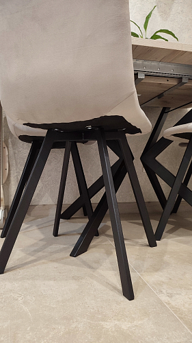 Стул на металлокаркасе Чилли бежевый / белый каркас фото покупателя 1473