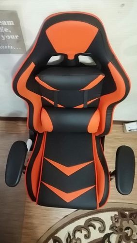 Компьютерное кресло Racer черное / оранжевое фото покупателя 91