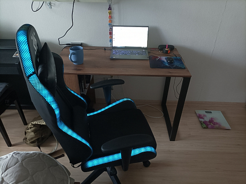 Письменный стол Битти Лофт 116х60х75 креатель / черный матовый фото покупателя 89