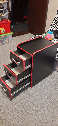 Тумба Ханна черная / красная  - Уцененный экземпляр фото покупателя 171