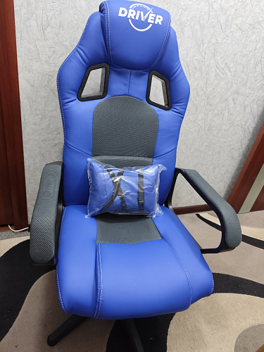 Компьютерное кресло Driver/Драйвер кожзам черный / ткань черный фото покупателя 159