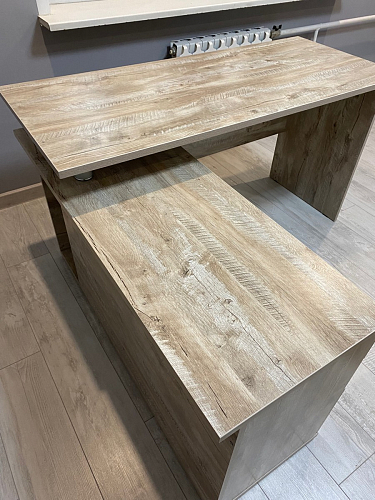 Компьютерный стол КСТ-109П правый дуб сонома / белый фото покупателя 59