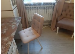 Стул на металлокаркасе Чилли синяя ткань / белый фото покупателя 5