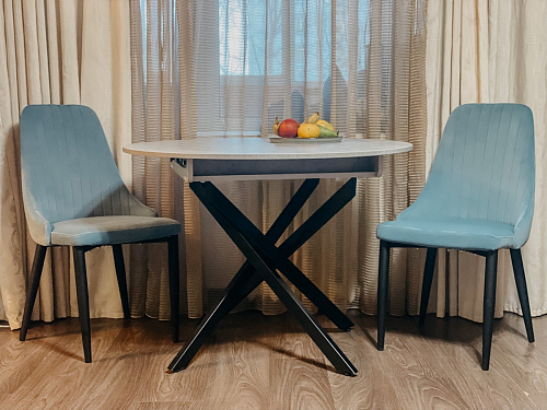 Стул на металлокаркасе Kora beige / black фото покупателя 68