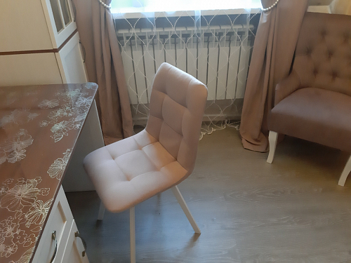 Стул на металлокаркасе Чилли зеленый / белый каркас фото покупателя 5