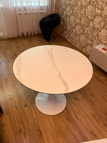 Стол Тулип 90х73 дуб вотан / белый фото покупателя 96