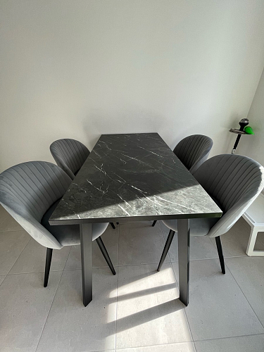 Стол Тринити Лофт 140 25 мм дуб делано темный / белый фото покупателя 22