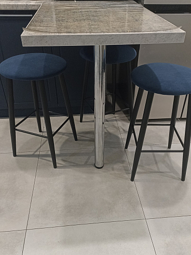 Полубарный стул Гангток крутящийся изумруд / черный матовый фото покупателя 4