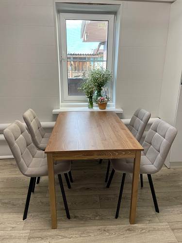 Стул на металлокаркасе Чилли синяя ткань / белый фото покупателя 377