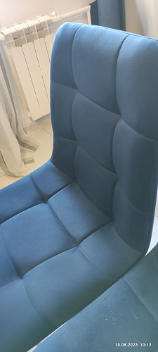 Стул на металлокаркасе Чилли К светло-серый велюр / черный каркас фото покупателя 99