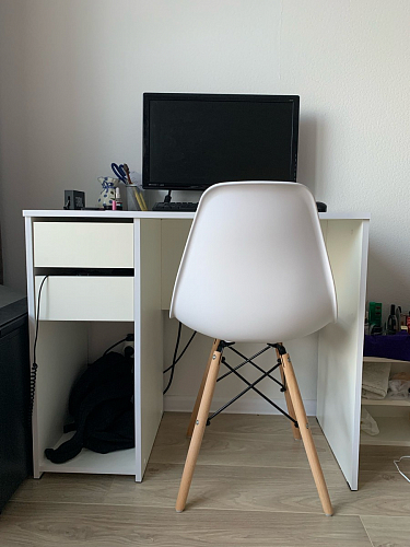 Пластиковый стул Eames PC-015 серо-голубой / дерево фото покупателя 163