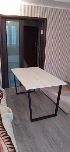 Деревянный стол Лота Лофт 120x75 дуб крафт табачный / черный матовый фото покупателя 936