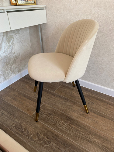 Стул на металлокаркасе Gabi 1 light purple / black / gold фото покупателя 192