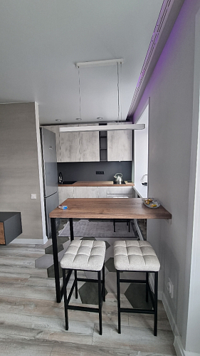 Барный стул Лофт ткань канди крем / черный матовый фото покупателя 121