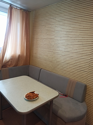 Кухонный диван Женева-Нова левый велюр коричневый / бежевый фото покупателя 1