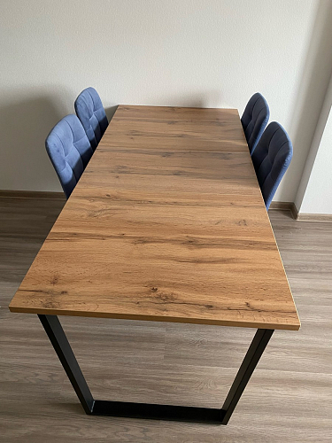 Деревянный стол Лота Лофт 140х80 черный матовый / бетон светлый фото покупателя 867