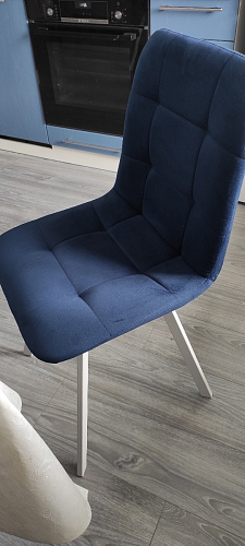 Стул на металлокаркасе Чилли К темно-серый (velutto 32) / черный фото покупателя 82