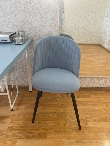 Стул на металлокаркасе Gabi 1 темно-серый / черный фото покупателя 243