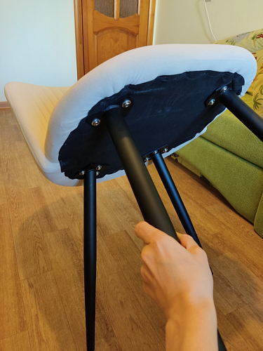 Стул на металлокаркасе Gabi 1 темно-серый / черный фото покупателя 108