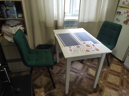 Стул на металлокаркасе Чилли К светло-серый велюр / черный каркас фото покупателя 892