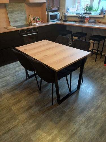 Деревянный стол Лота Лофт 120x75 дуб крафт табачный / черный матовый фото покупателя 541