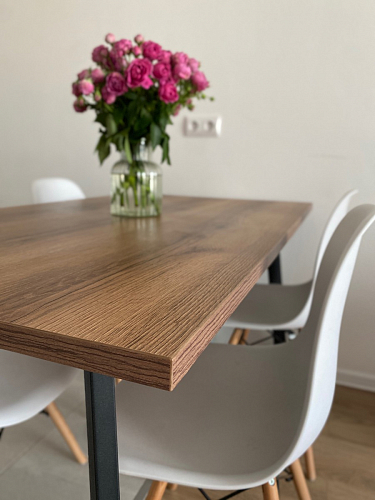 Стол Тринити Лофт 120 32 мм дуб галифакс табако / черный матовый фото покупателя 184