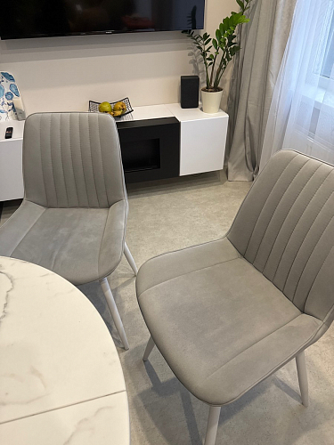 Стул на металлокаркасе Седа К латте / черный фото покупателя 259