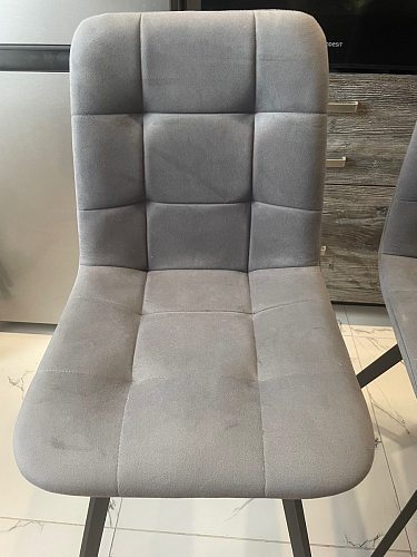 Стул на металлокаркасе Чилли К темно-серый (velutto 32) / черный фото покупателя 19