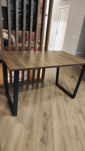 Деревянный стол Лота Лофт 120х75 белый матовый / дуб крафт золотой фото покупателя 14