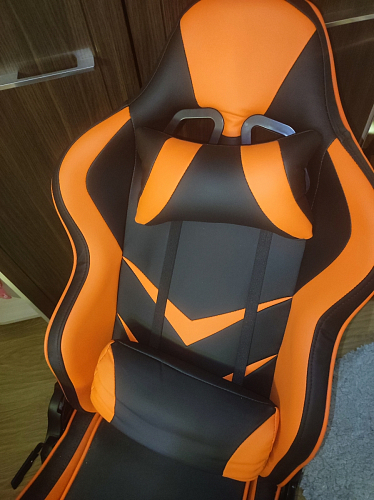 Компьютерное кресло Racer черное / голубое фото покупателя 68