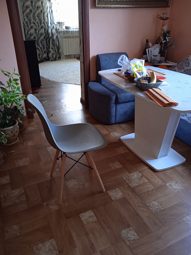 Пластиковый стул Eames PC-015 серо-голубой / дерево фото покупателя 184