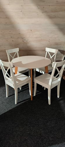 Стол обеденный Вosco/Боско D90 белый / натуральный фото покупателя 20